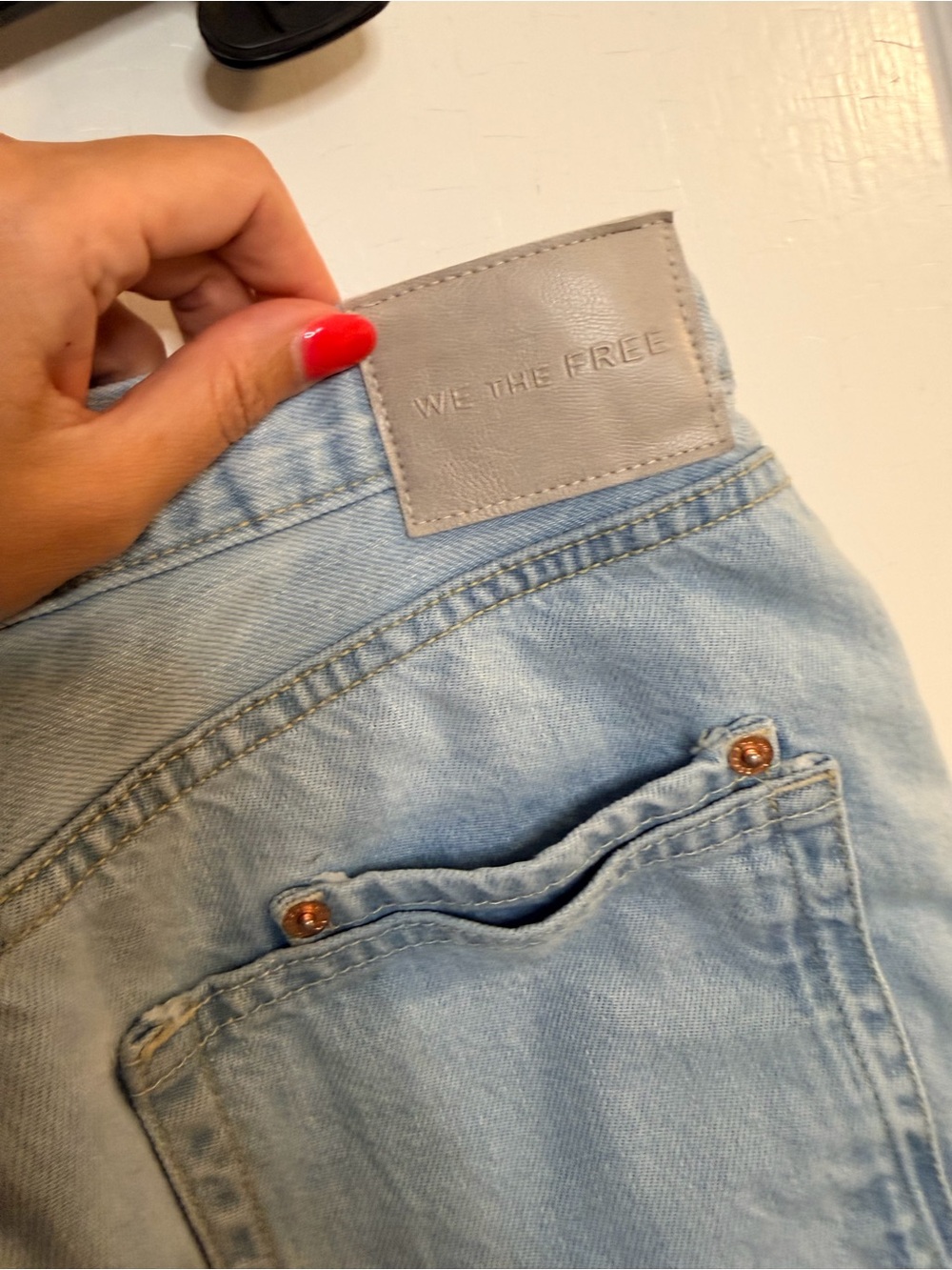 NWOT We The Free Light Blue Denim Jean Shorts - Picture 6 of 8